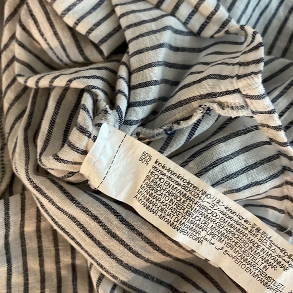 NWOT Zara Linen Stripped Knotted Top - Picture 11 of 11